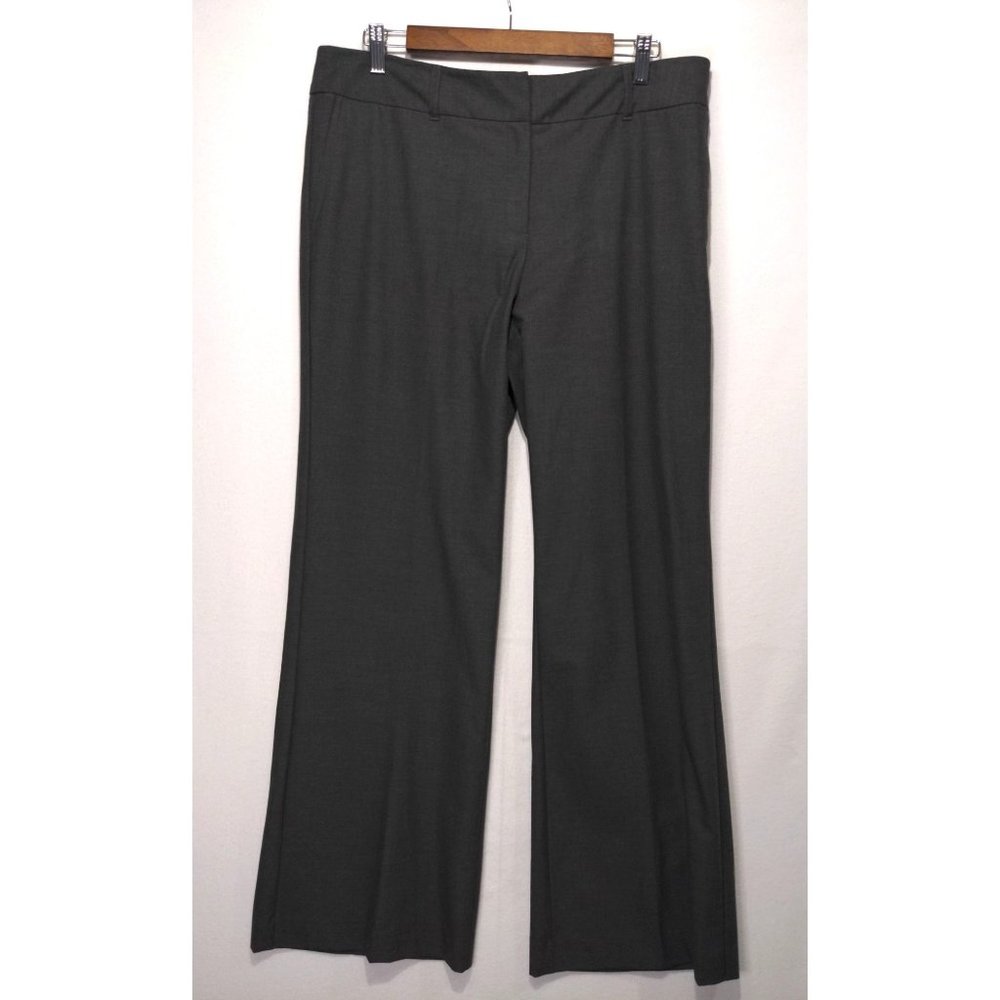J. Jill Women's Wide Leg Work Slacks Business Casual Office Stretch Grey Size 14